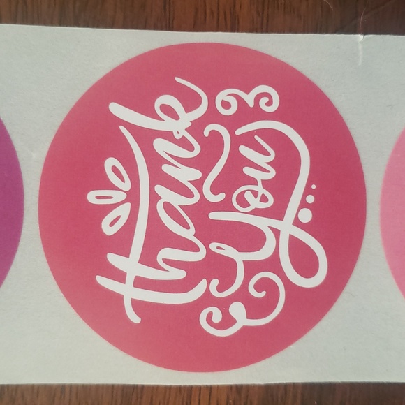 3/$15 THANK YOU STICKERS Set of 50 LARGE 2" PINK BLUE MAGENTA NAVY TEAL - Picture 4 of 8